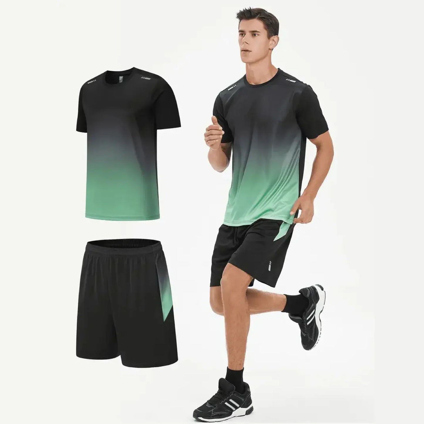 Men's Outdoor Sports Quick-Drying Breathable 2-Piece Combo Set 🏃♂️👕 (Get Shorts Free🔥)