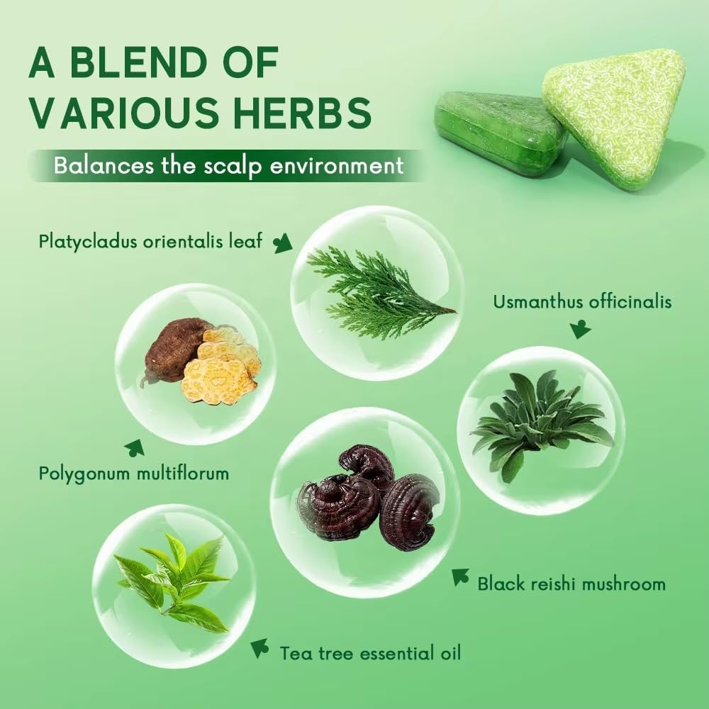 Japanese Natural Herbal Shampoo Soap Bar 🌿✨ (Oil Control, Dandruff Removal)