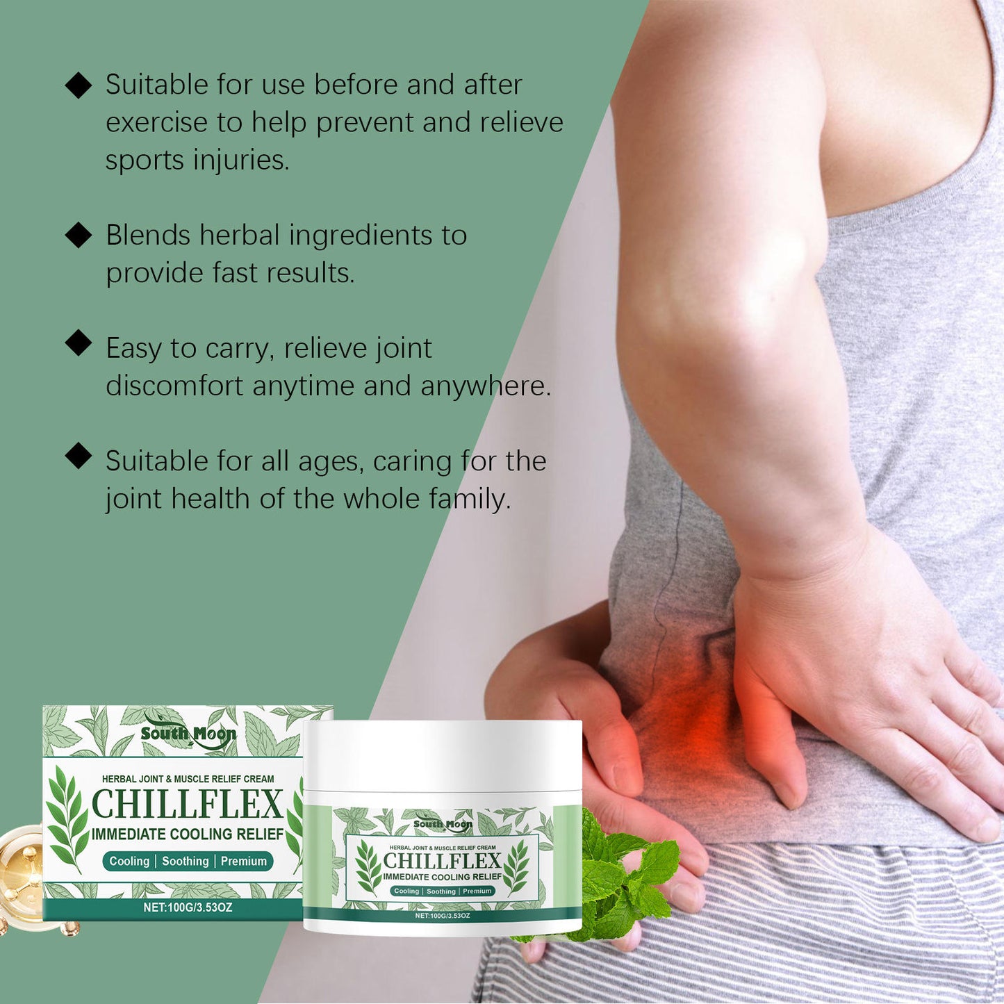 ChillFlex™- Herbal Joint & Muscle Pain Relief Cream (Buy 1 Get 1 Free 🔥🔥)