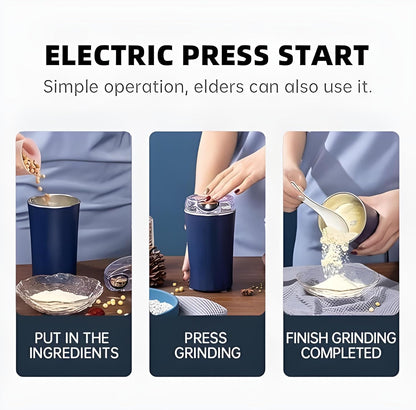 QuickGrind™ - Portable Stainless Steel Mini Mixer Grinder for Kitchen, Home (🔥Limited Stock🔥)