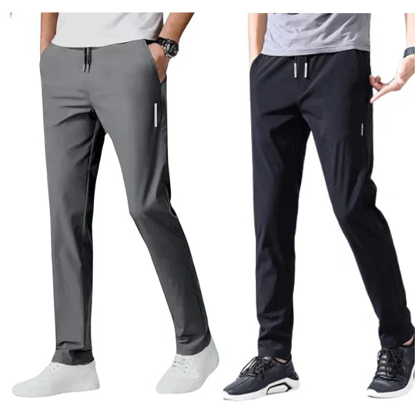 Buy 1 Get 1 Free Men's Regular Fit Lycra Track Pants (Pack of 2)
