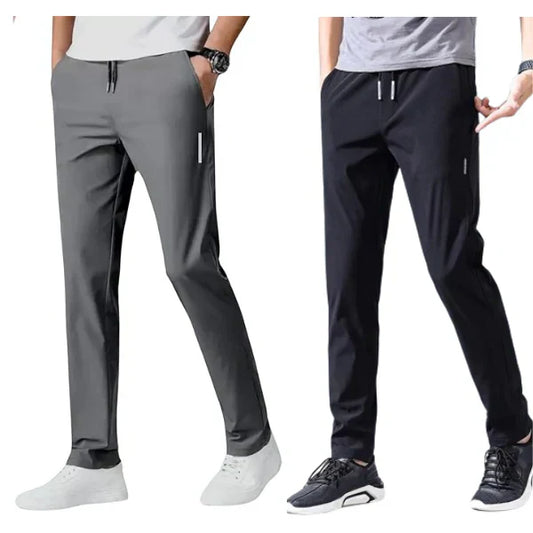 Buy 1 Get 1 Free Men's Regular Fit Lycra Track Pants (Pack of 2)
